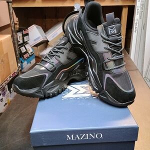 Mazino Black and Gray Men's Sneakers